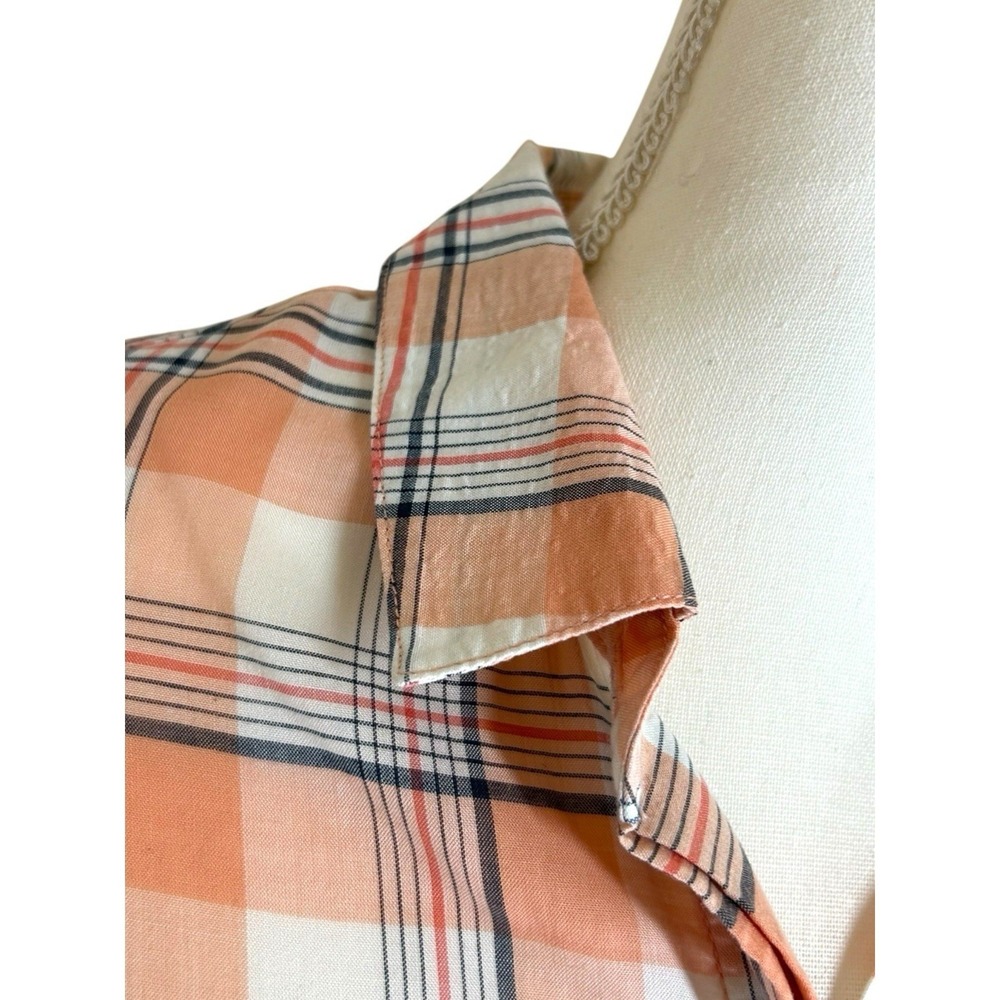 KUHL Women's Hadley Long Sleeve Plaid Button Up Shirt Small Pink Salmon 8049 - Picture 4 of 14